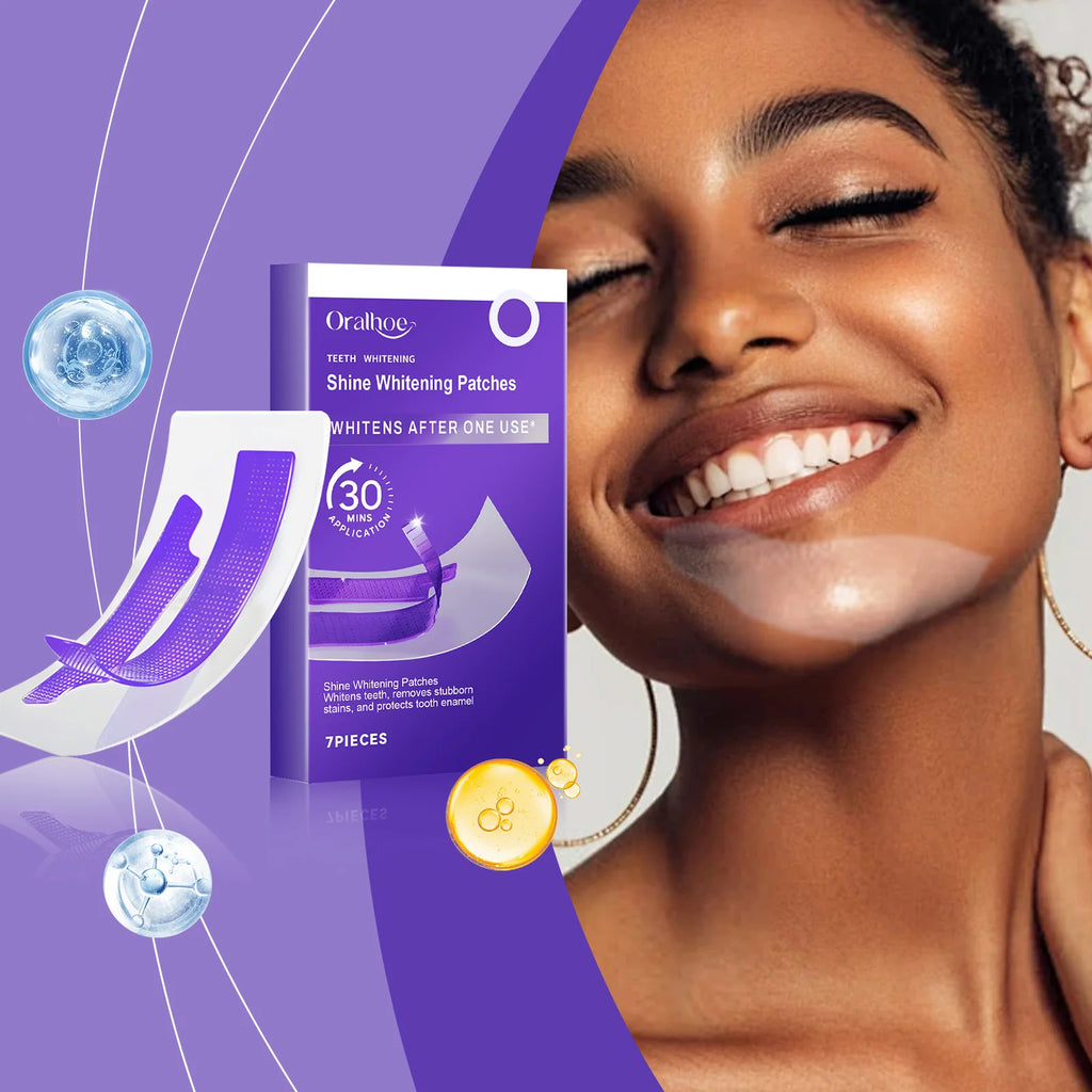 Bandes blanchissantes violettes pour les dents